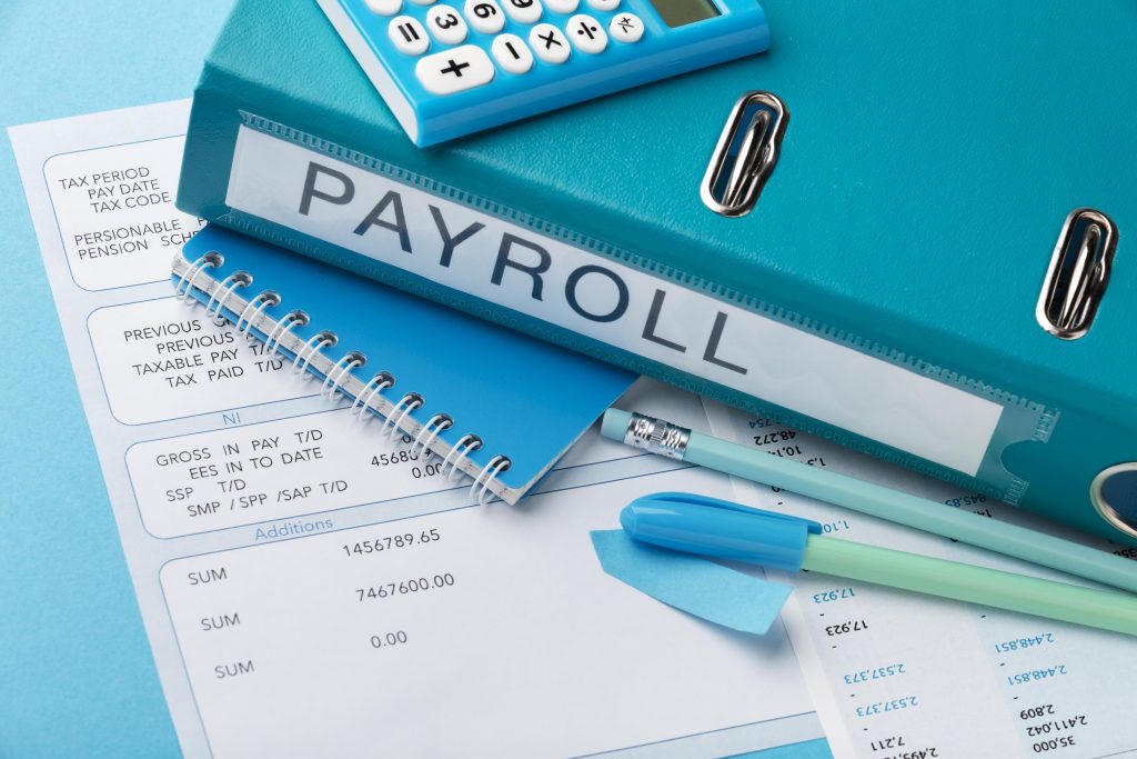 high angle payroll concept scaled